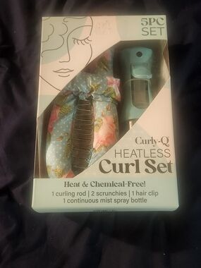 Curly-Q Heatless Curl Set - Mint & Floral 5pc